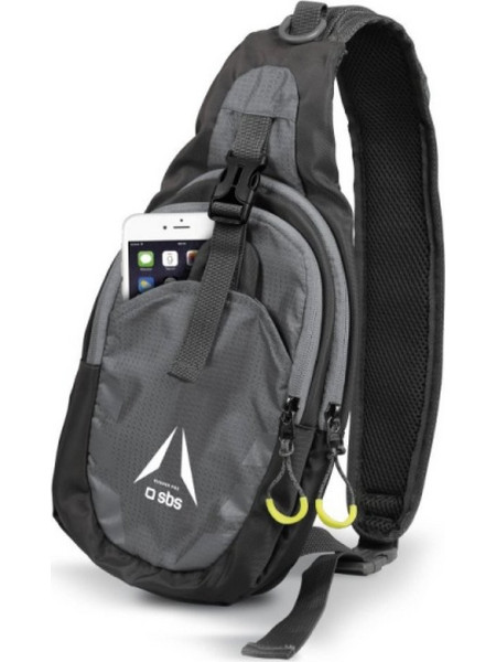 SBS Shoulder Backpack Black Grey - (SPORTRUNBRK)