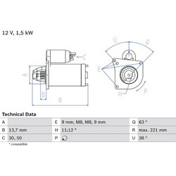 Bosch Μίζα - 0 986 022 790