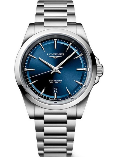 Longines Conquest Ανδρικό Ρολόι Αυτόματο με Ασημί Μεταλλικό Μπρασελέ L3.830.4.92.6