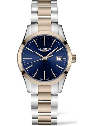 Longines Γυναικείο Ρολόι με Ασημί Ροζ Χρυσό Μεταλλικό Μπρασελέ L2.386.3.92.7