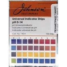 Johnson Test Papers Universal Indicator Strips Ph 0-14 100 Strips