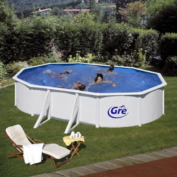 Gre Fidji KIT500ECO Πισίνα Πλαστική με Μεταλλικό Σκελετό 500x300x120cm