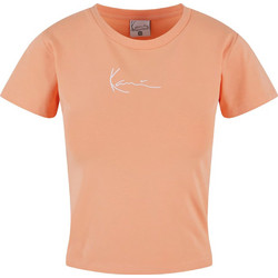 KARL KANI SMALL SIGNATURE ESSENTIAL SHORT TEE KW-TE011-044-05-APRICOT Σομόν