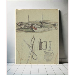 Πίνακας, Studies of a Sled and Various Household Objects (ca. 1870-1890) by Enoch Wood Perry, Jr