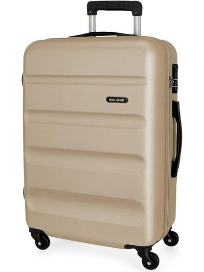 Movom Roll Road Flex Βαλίτσα Μεσαία 65x46x25cm με 4 Ρόδες Χρυσή