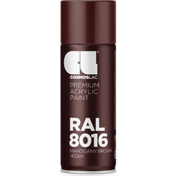 Cosmoslac Premium Acrylic Paint Σπρέι Βαφής Mahogany Brown RAL8016 Gloss 400ml