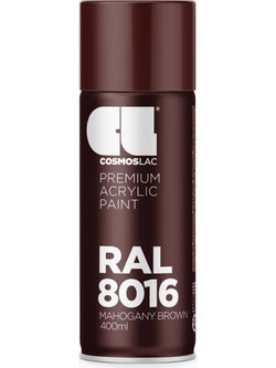 Cosmoslac Premium Acrylic Paint Σπρέι Βαφής Mahogany Brown RAL8016 Gloss 400ml