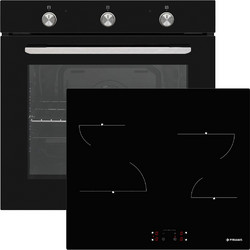 Pyramis Φούρνος Ηλεκτρικός Άνω Πάγκου 78lt 59.5cm PO78031008PBL με Κεραμικές Εστίες PHC61410FMB