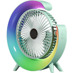 LED Επαναφορτιζόμενος Επιτραπέζιος Ανεμιστήρας με RBG Φωτισμό 3 Λειτουργίες Ταχύτητας Arrango AFS49249