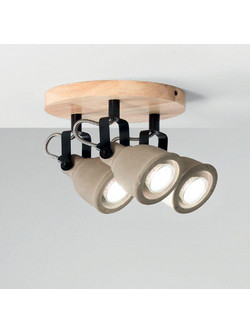 Luce Τριπλό Σποτ με Ντουί GU10 σε Γκρι Χρώμα I-KISA-PL3 8031414897148
