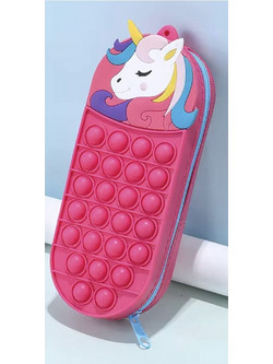 Icon Κασετίνα Σιλικόνης με Φερμουάρ AntiStress Popping Unicorn