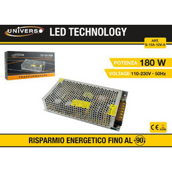 Τροφοδοτικό LED Ισχύος 180W με Τάση Εξόδου 12V Universo S-15AA - Universo