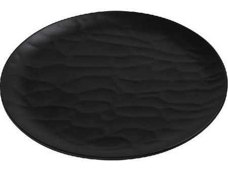 Espiel Πιάτο Ρηχό Μελαμίνης Wavy Matte Black 23cm MLB344K48-6