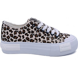 D.Franklin One Way Low Γυναικεία Sneakers Flatforms Μπεζ Καφέ DFSH389-009