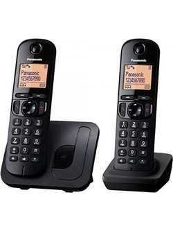 Panasonic KX-TGC212 Ασύρματο Τηλέφωνο Σετ Duo Μαύρο