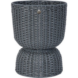 Καλάθι για γλάστρες Twist medium χρώμα dark_grey