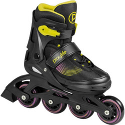 Playlife Joker Inline Αυξομειούμενα Rollers Παιδικά Μαύρα Κίτρινα 19.880263