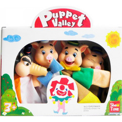 PUPPET VALLEY ΣΕΤ 4 ΜΑΡΙΟΝΕΤΕΣ ΚΟΥΚΛΟΘΕΑΤΡΟΥ ΤΑ ΤΡΙΑ ΓΟΥΡΟΥΝΑΚΙΑ 7292M 0.81.046