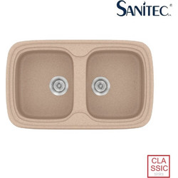 Sanitec Classic 312 Επικαθήμενος Νεροχύτης Γρανίτη Ματ Granite Sand 82x50cm