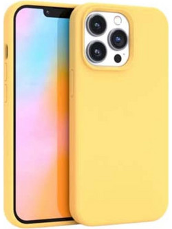 Θήκη Rubber Ενισχυμένης Σιλικόνης για iPhone 13 Pro Max Κίτρινο