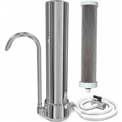 Geyser Aqua 10" Μονό Φίλτρο Νερού Άνω Πάγκου με Ανταλλακτικό Aragon-Bio & Βρυσάκι Inox