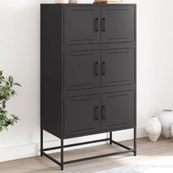 Ντουλάπι Μαύρη 68,5x38,5x123,5 εκ. από Ατσάλι 846488