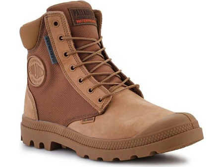 Palladium Ανδρικά Αρβυλάκια Δερμάτινα Ταμπά Αδιάβροχα με Γούνα 77235-252-M
