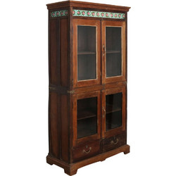 Ντουλάπι με πλακάκι - 4πόρτες 2συρτάρια teak 101 x43 x182 εκ