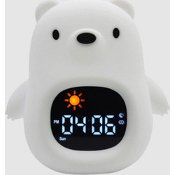 Φωτάκι Νυκτός & Ξυπνητήρι SoundGlow Bear KBJL822 15x8,5x18cm White Kiddoboo