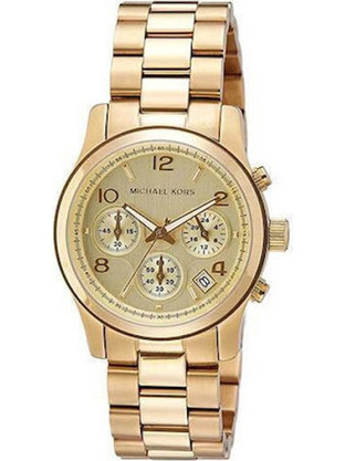Michael Kors Γυναικείο Ρολόι Χρονογράφος με Χρυσό Μεταλλικό Μπρασελέ MK5055