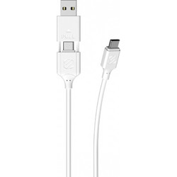 Scosche CCA4WT-SP Strikeline 2-in-1 Charge and Sync Cable 1,2m