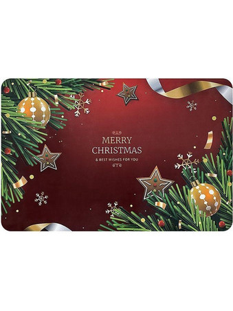 Χαλάκι εξώπορτας βαρύ xmas μπορντώ 58x38cm 93-2427 KΩΔ.13401