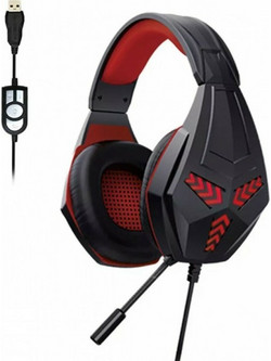 Komc G321 Gaming Headset Over Ear Black Red