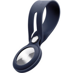 Silicone Slide Keychain Loop Case Apple Airtag - Μπλε Σκούρο