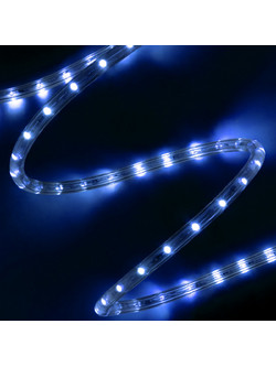 GLOBOSTAR(R) LIGHTUBE 70606 Φωτοσωλήνας LED 3.9W/m 117lm/m 360 DC 220-240V Αδιάβροχο IP65 36 x Diode Chip/m Μπλε Dimmable - Μ100 x Π1.2 x Υ1.2cm