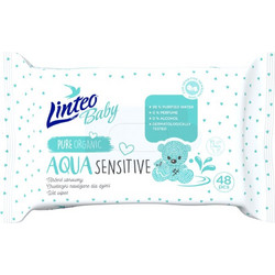 Linteo Baby Aqua Sensitive παιδικά απαλά υγρομάντηλα 48 τμχ