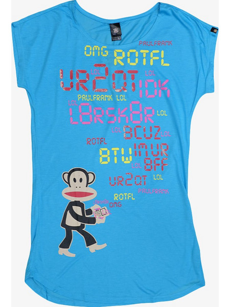 PAUL FRANK Women Digital T-Shirt - BLUE - 1020-1040-2008-BLUE