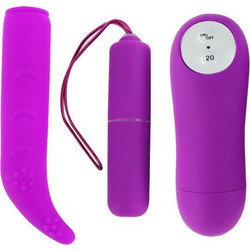 Baile Buller Magic x20 Δονητής G-Spot για Ζευγάρια με Τηλεχειριστήριο 9.5cm Μωβ