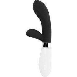 Glossy Jackson Δονητής Rabbit 12cm Μαύρος
