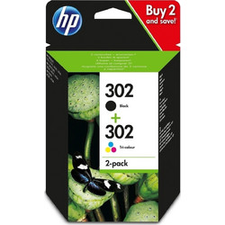 HP 302 B/C/M/Y Πακέτο 2 Μελανιών Εκτυπωτή Inkjet X4D37AE