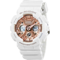 Casio G-ShockS Γυναικείο Ρολόι Χρονογράφος με Λευκό Καουτσούκ Λουράκι GMAS120MF-7A2