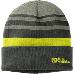 Jack Wolfskin - Kids Stripy Knit Beanie Mint Leaf