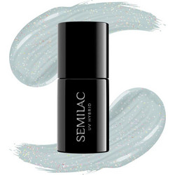 Semilac UV Hybrid 323 Icy Mint Shimmer Glitter Ημιμόνιμο Βερνίκι Νυχιών 7ml