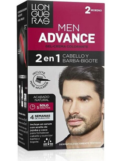 Llongueras Men Advance Gel-Crema 02 Μαύρο Ανδρική Μόνιμη Βαφή Μαλλιών