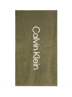 Calvin Klein Πετσέτα Θαλάσσης Χακί 100x180cm KU0KU00104-MSP