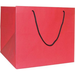Next χάρτινη τσάντα κόκκινη με κορδόνι Υ29x33x33εκ. πιέτα