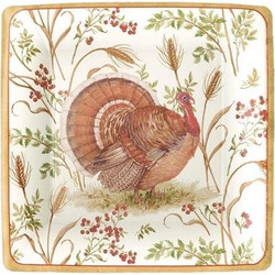 Πιάτα Xάρτινα Φαγητού Golden Harvest Ivory Caspari (8 Tεμάχια)