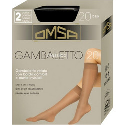 Omsa Gambaletto 20 Den Γυναικείες Κάλτσες Μαύρες 2Pack 057-0091
