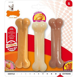 Μασητικό Οδοντοφυΐας Σκύλου Nylabone Extreme Chew Value Pack Bacon Βούτυρο αραχίδας Μέγεθος S Κοτόπουλο Nylon (3 pcs)
