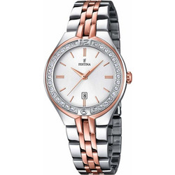 Festina Mademoiselle Γυναικείο Ρολόι με Ασημί Ροζ Χρυσό Μεταλλικό Μπρασελέ F16868/2